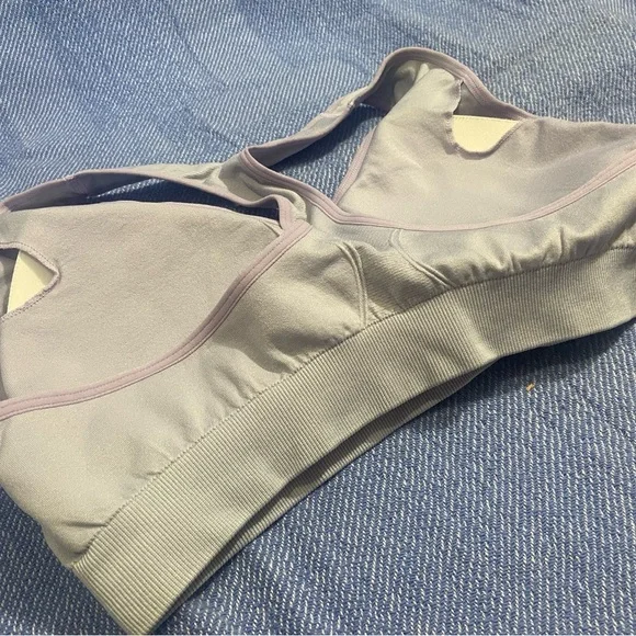 NIP Lavender T-Back High Impact Racerback Padded Push Up Sports Bra - Picture 3 of 6